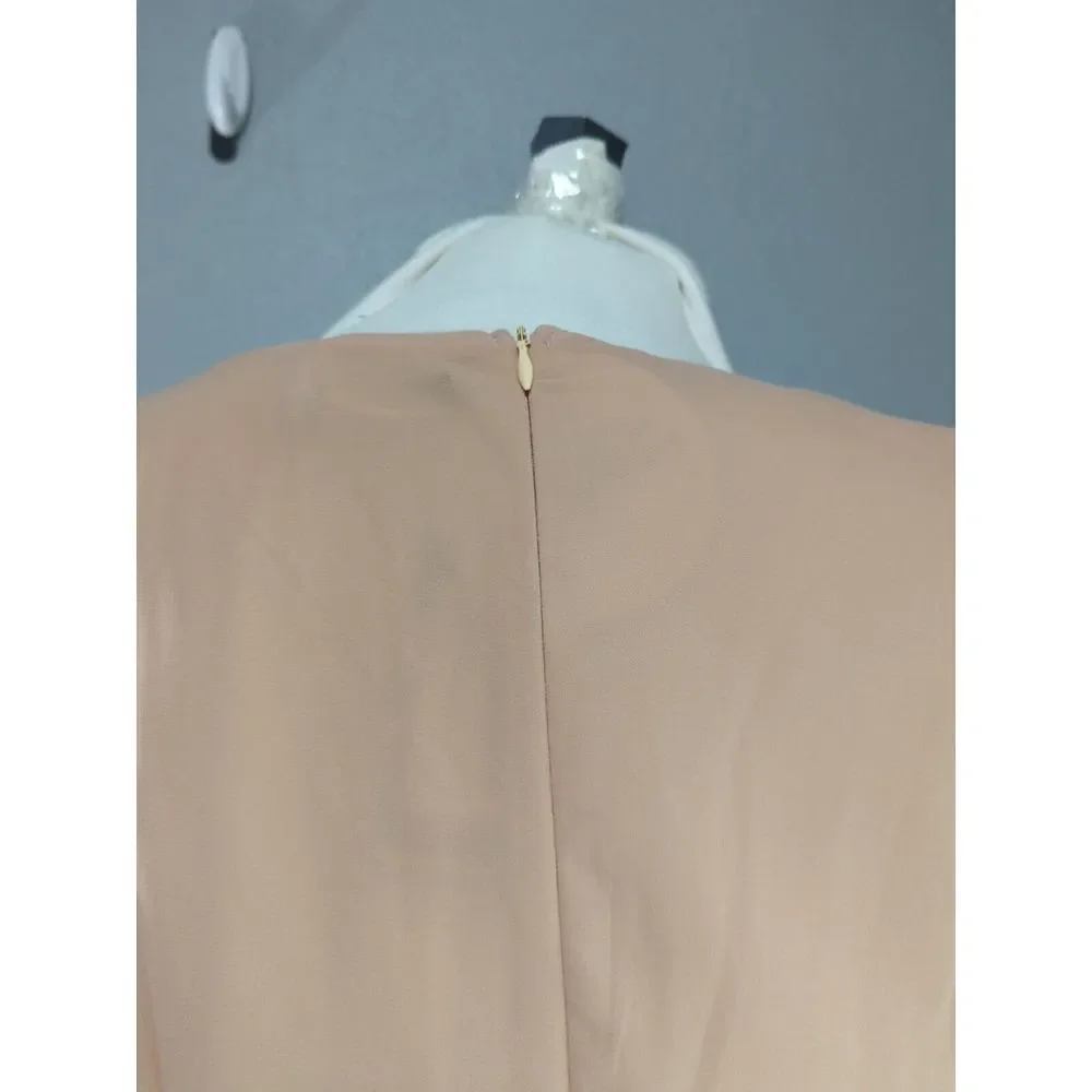 Boohoo Angel‎ Sleeve Midi Skater Dress Blush Pink V-Neck CM03901 Size 10 NWT 475